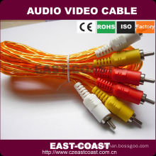 sheild yellow 3x3 rca video cable